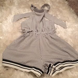 Polka dot shorts chocker romper 3/20